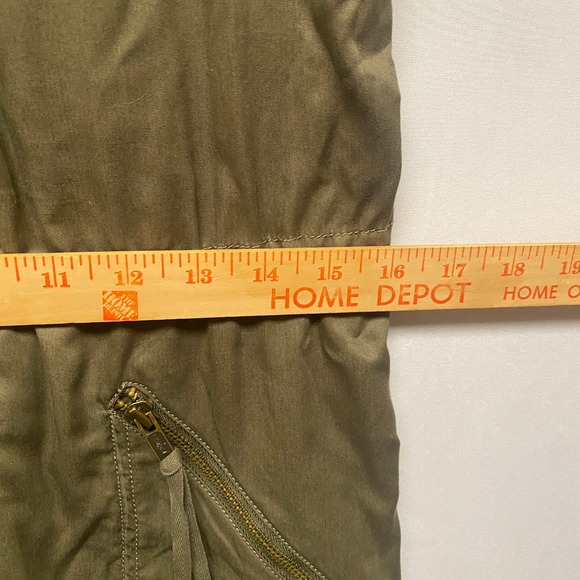 NWT American Eagle Outfitters Olive Green Utility Vest Jacket Moto Style Medium - Picture 7 of 8